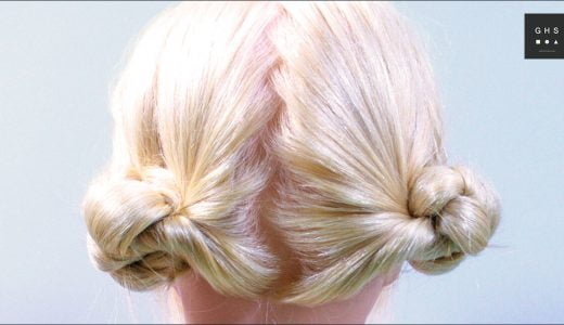 仕事のプレゼン髪型 ゴムだけでキッチリ簡単 低めお団子ヘアの作り方