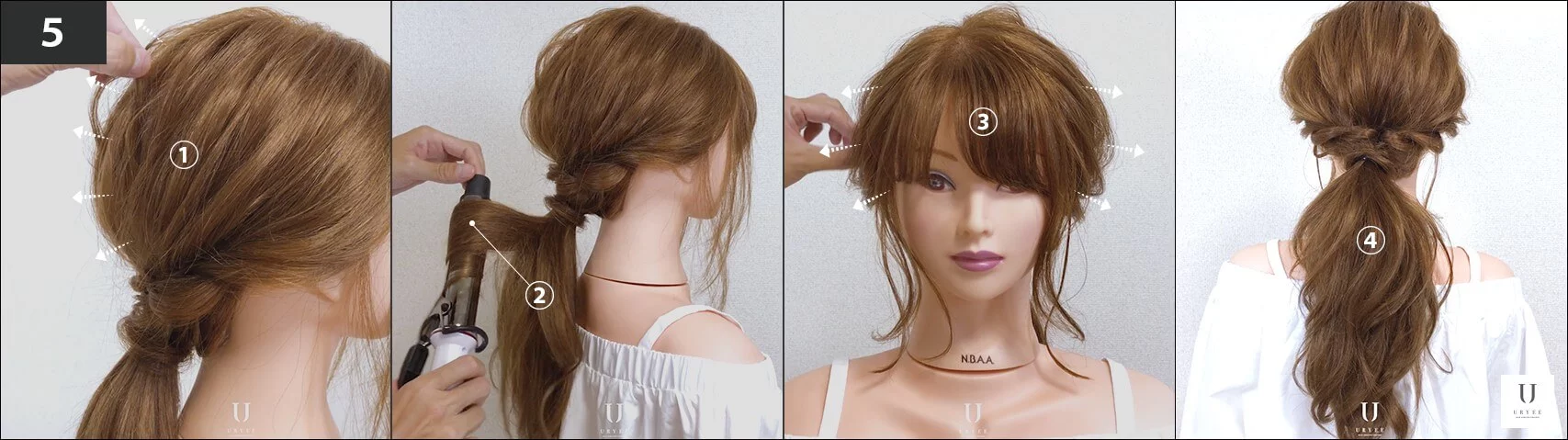 ポニーテールした髪の毛をゴムで隠すやり方 ６種のアレンジ