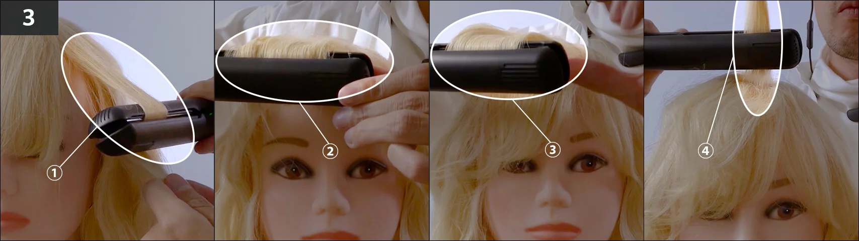 ストレートアイロン ロングヘア 波ウェーブ巻き方